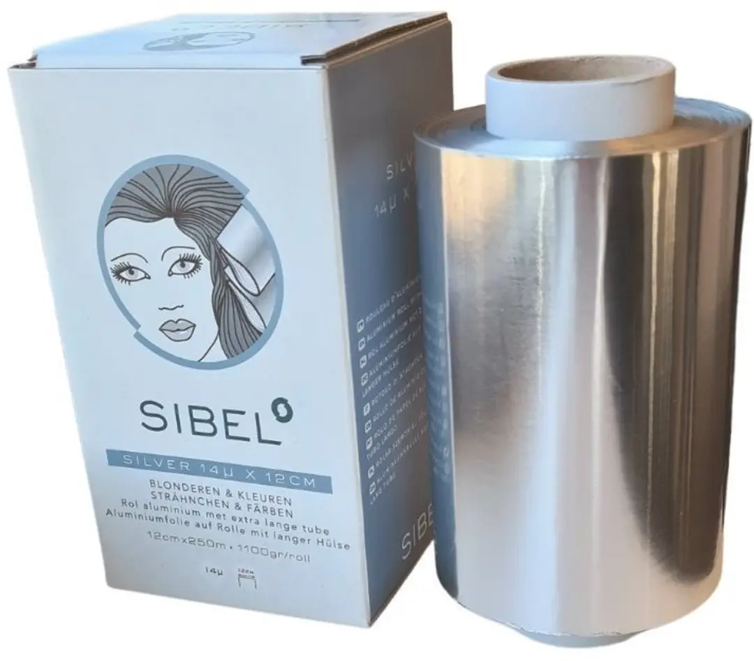 Sibel Highlight Aluminiumfolie 14µ x 12cm x 250m - Zilver