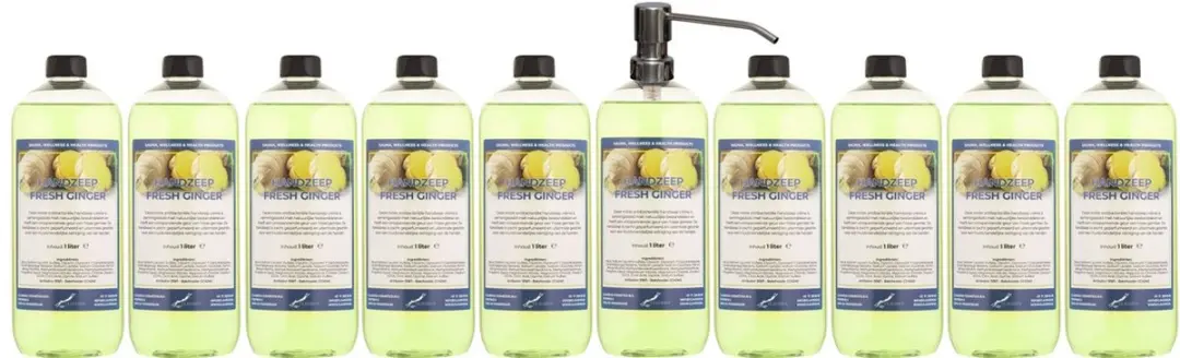 Splashbox Cosmetics Handzeep Fresh Ginger 1L - 10 Stuks