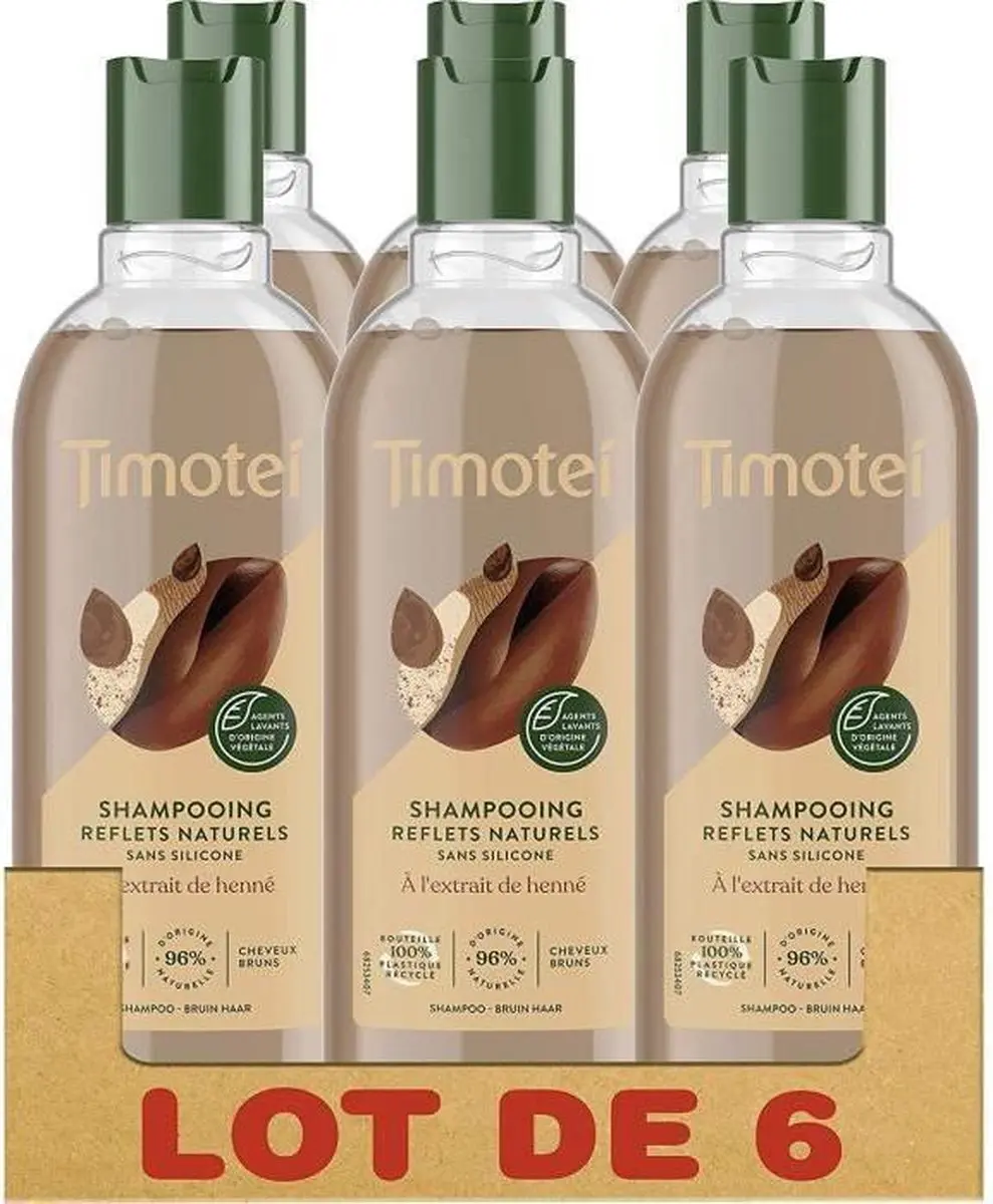 Timotei Shampoo Reflets Naturels 300ml - 6 Stuks