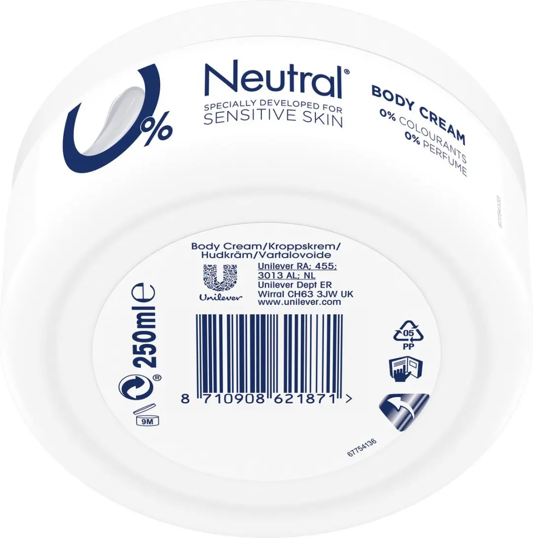 Neutral Parfumvrij Body Cream 250ml - 3 Stuks