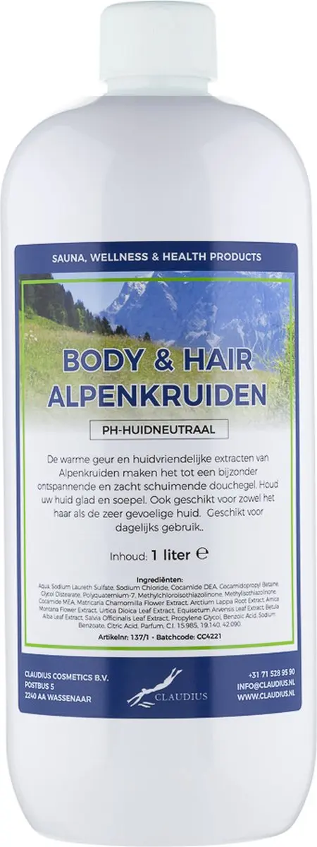 Splashbox Cosmetics Alpenkruiden Body & Hair 1L