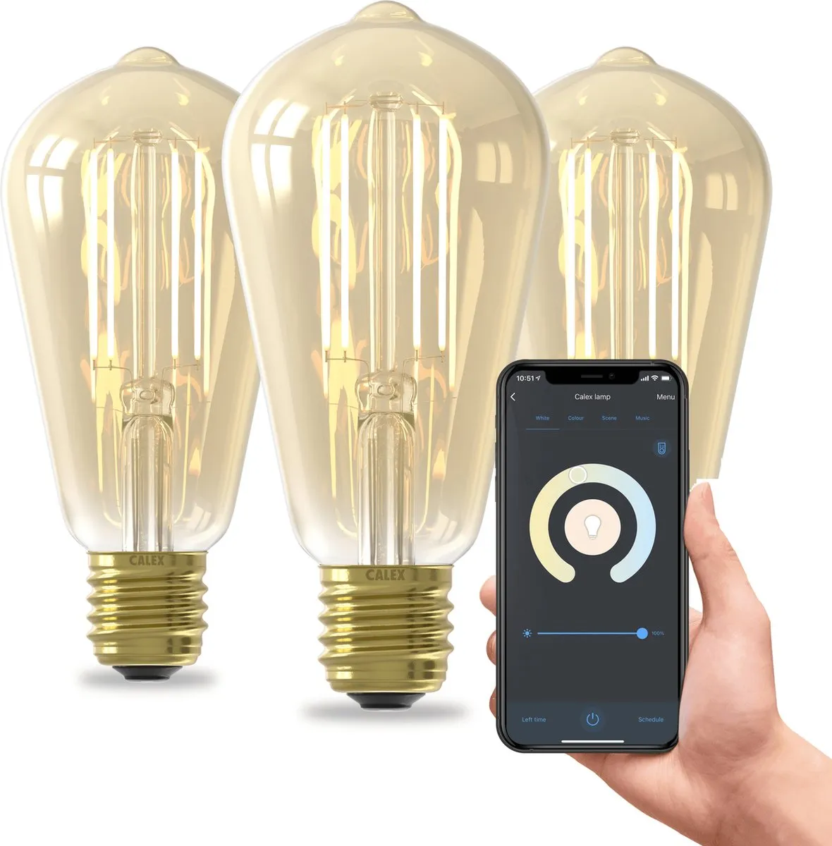 Calex Slimme LED Filament Lamp Set 3x