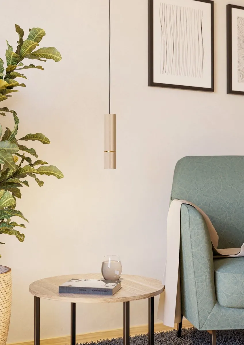Eglo Caminia Hanglamp GU10 - Ø6cm - Zandkleur/Beige/Goud
