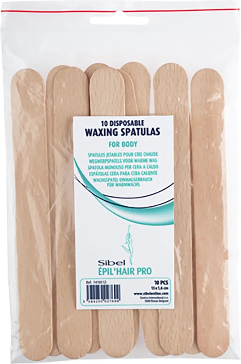 Sibel Wegwerpspatels Was - 10 Stuks - Bruin