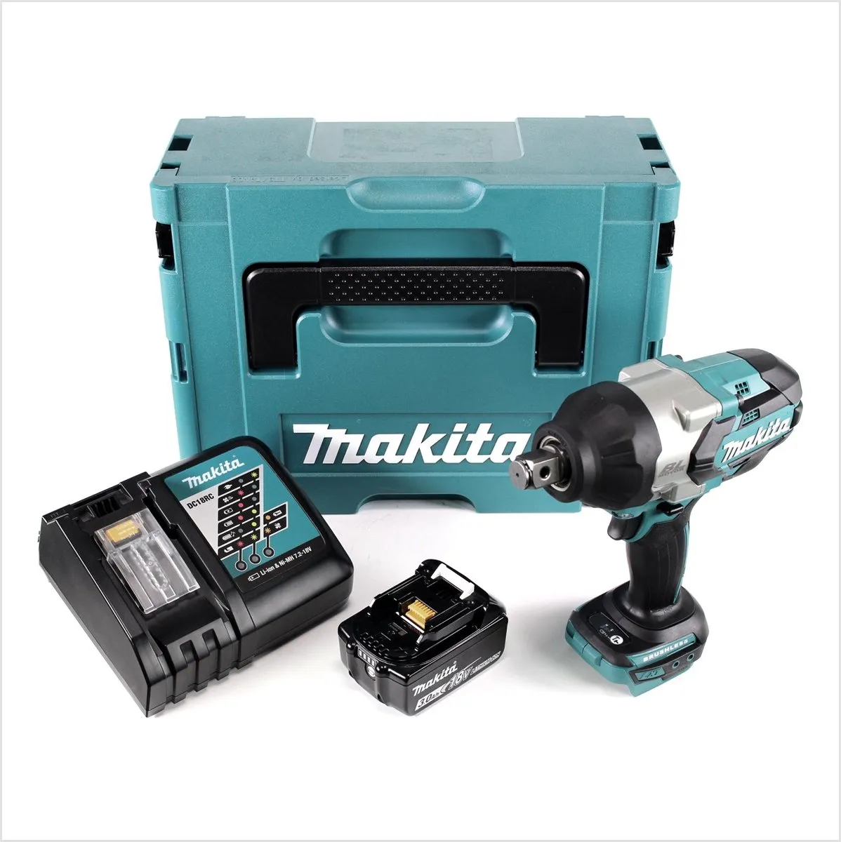 Makita DTW 1001 RF1J Slagmoersleutel 18V 1050Nm - 3/4" - 20 Stuks