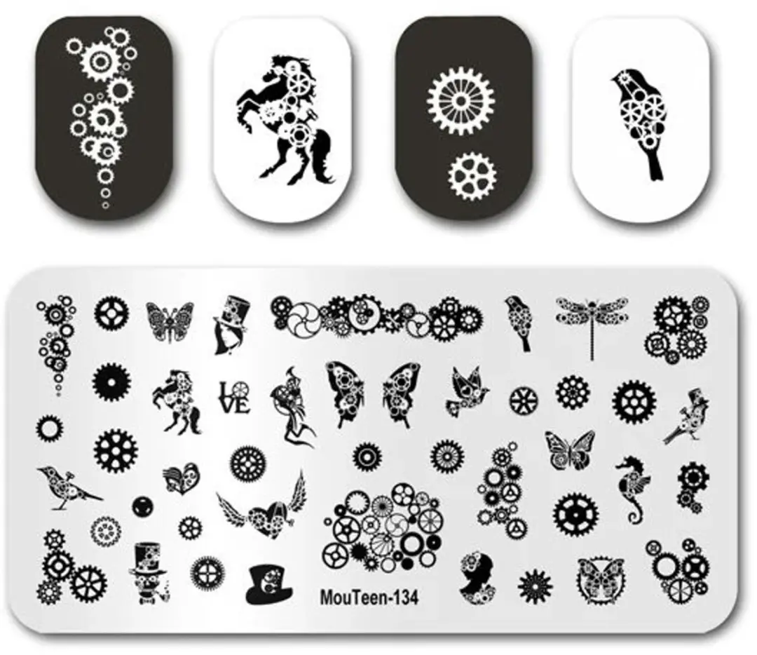 Born Pretty MouTeen-134 Stempelplaat Nageldecoratie