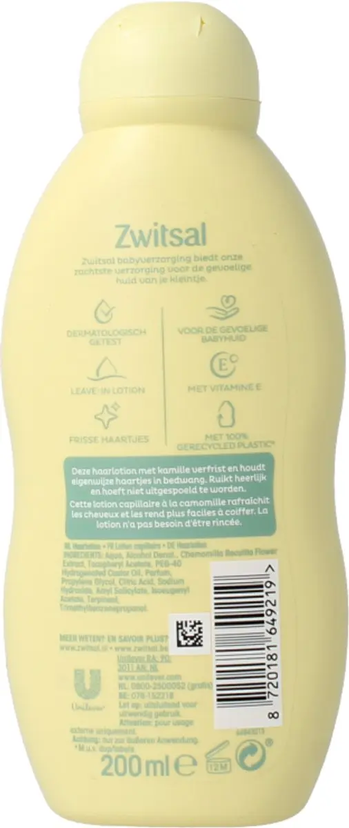 Zwitsal Baby Haarlotion 200ml