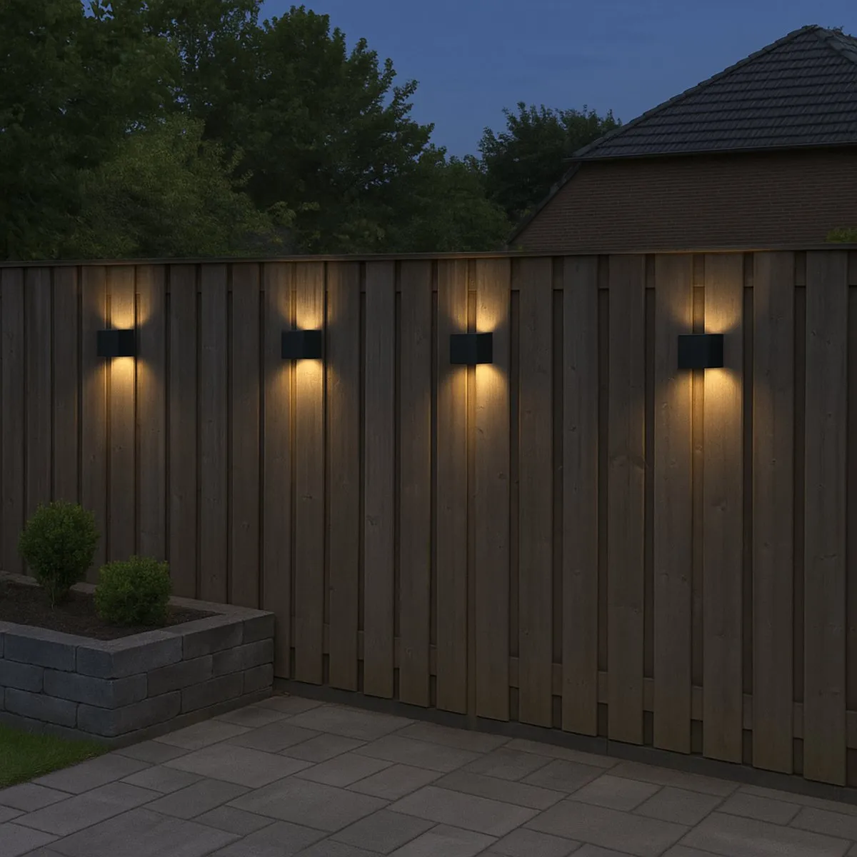 Calex Falerna Wandlamp Oplaadbaar 2x1.5W - 4 Stuks - Zwart