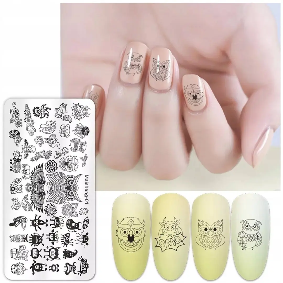 Born Pretty MaiSheng Nagelstempelplaat Dierenpatroon 12x6cm