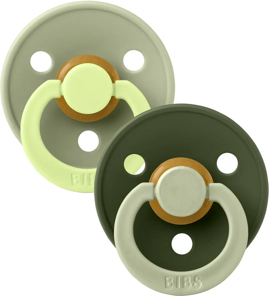BIBS Studio Fusion Fopspeen - 2 Stuks - 0-6 Mnd - Sage/Hunter Green