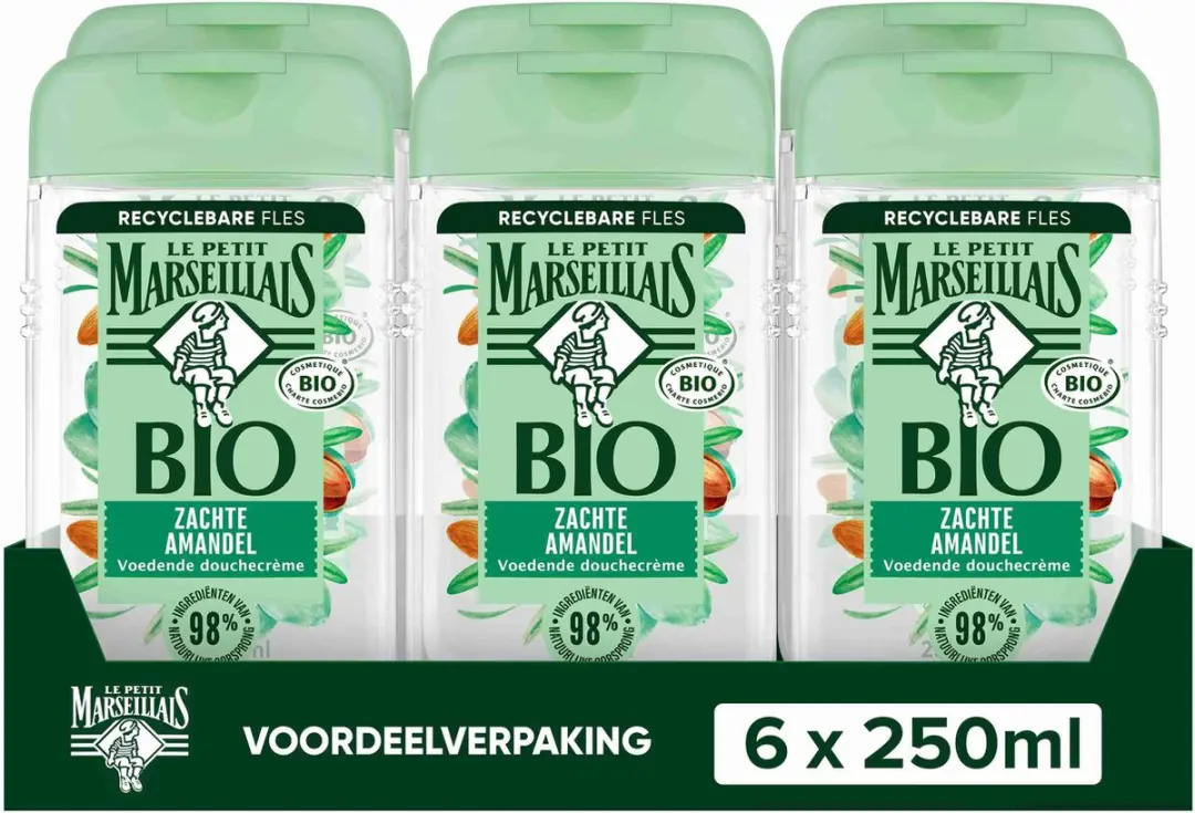 Le Petit Marseillais Bio Douchegel Amandelmelk 6x250ml