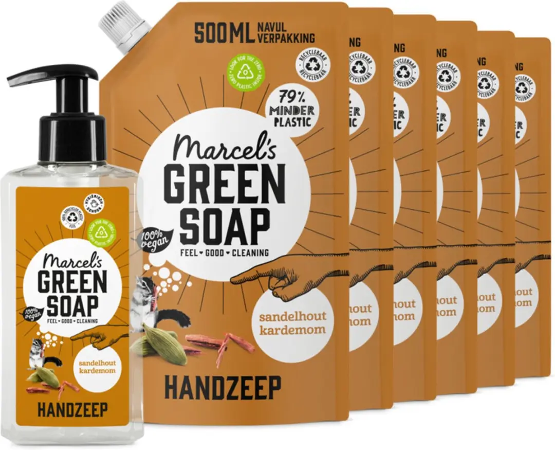 Marcel's Green Soap Handzeep Sandelhout & Kardemom 250ml