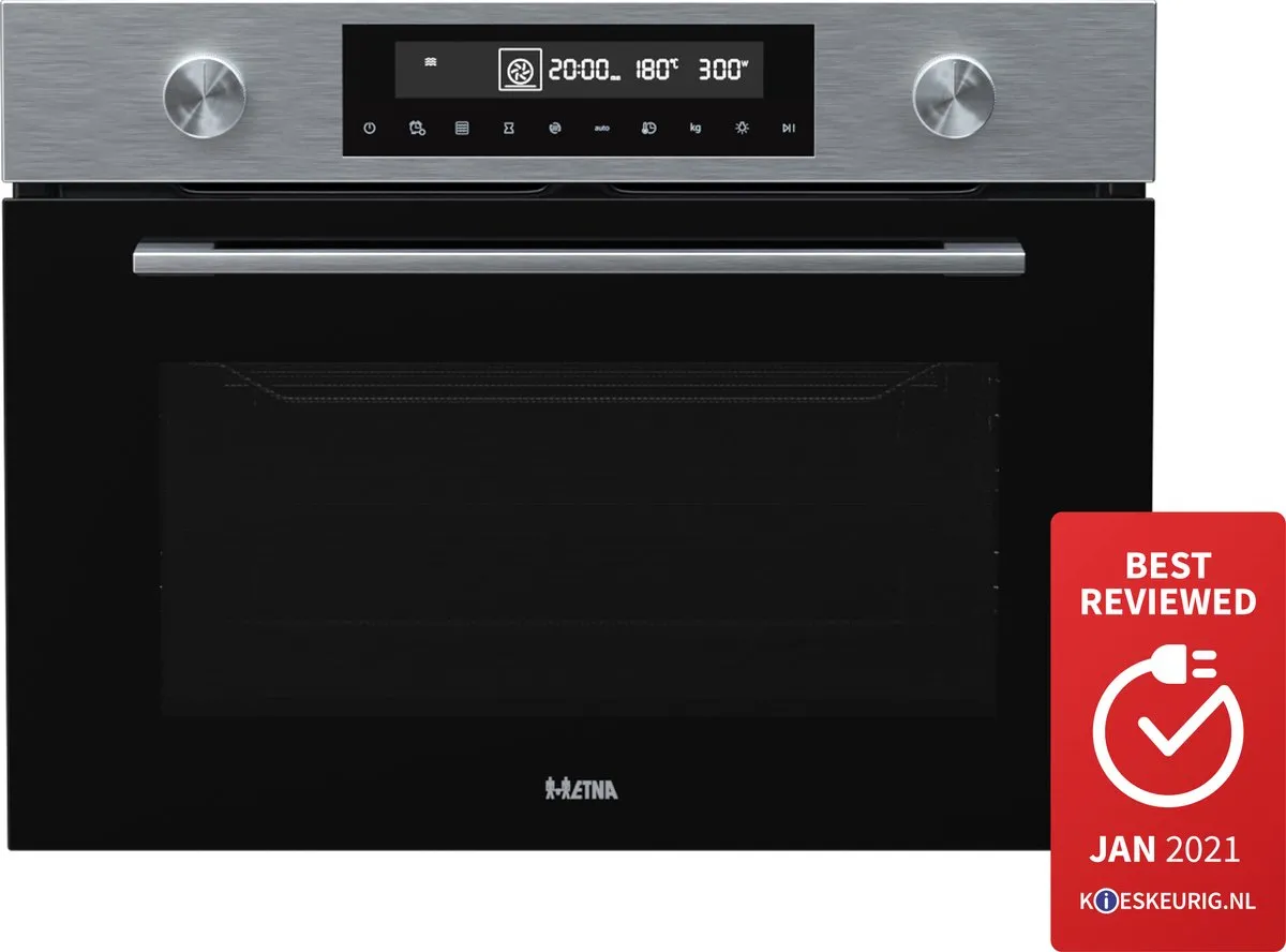 Etna CM450RVS Inbouw Combi-Oven 50L - Turbo Hetelucht - RVS