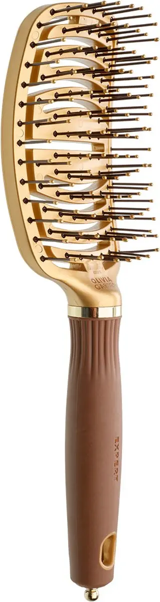 Olivia Garden Expert Care Nylon Haarborstel - Gold & Brown