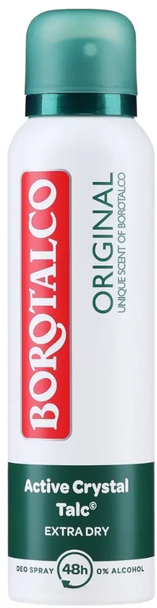 Borotalco Original Active Crystal Talc Deodorant Spray 150ml - 12 Stuks