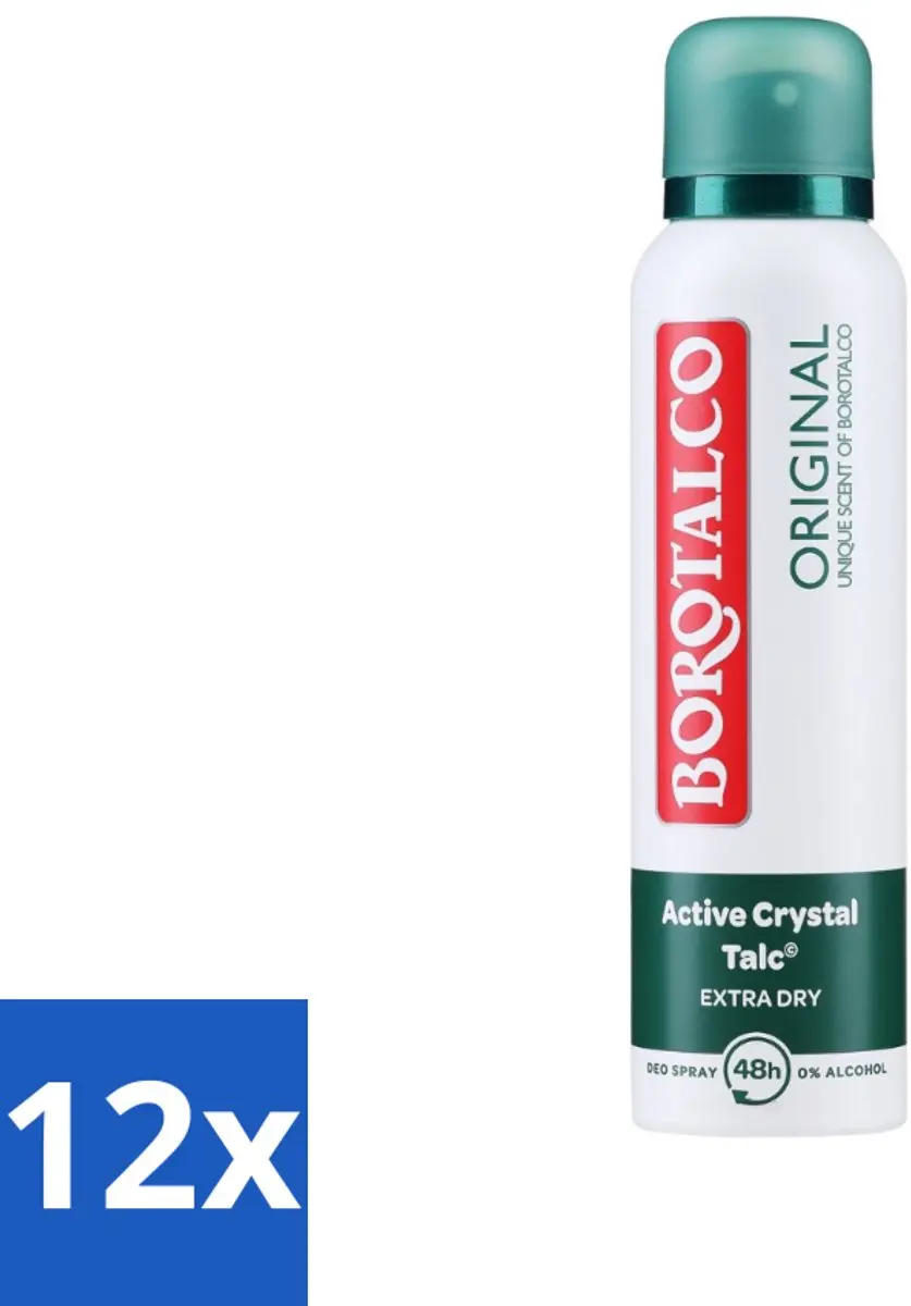 Borotalco Original Active Crystal Talc Deodorant Spray 150ml