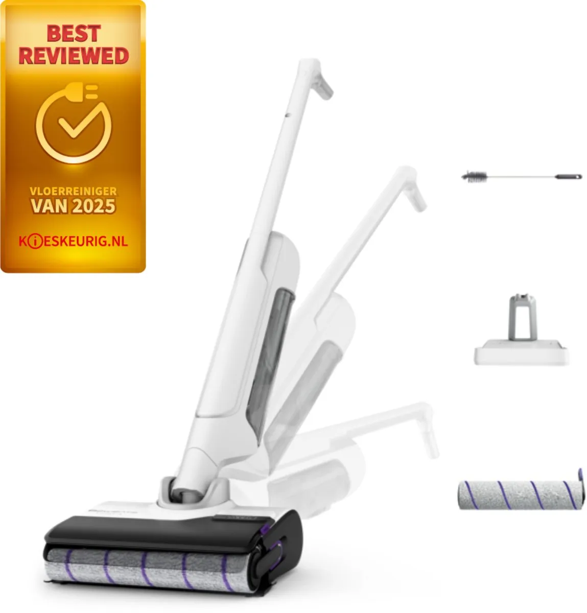 Rowenta X-Clean 10 GZ7540 2-in-1 Vloerreiniger - 60 min - Zilver/Wit