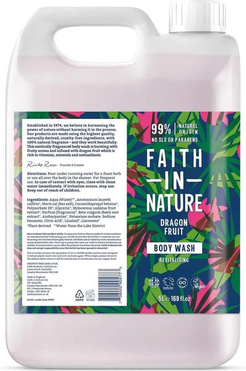 Faith In Nature Dragon Fruit Bad- en Douchegel 5L