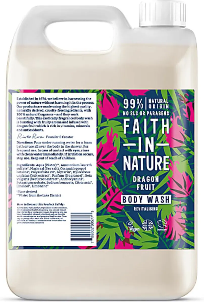 Faith In Nature Dragon Fruit Bad- en Douchegel 5L