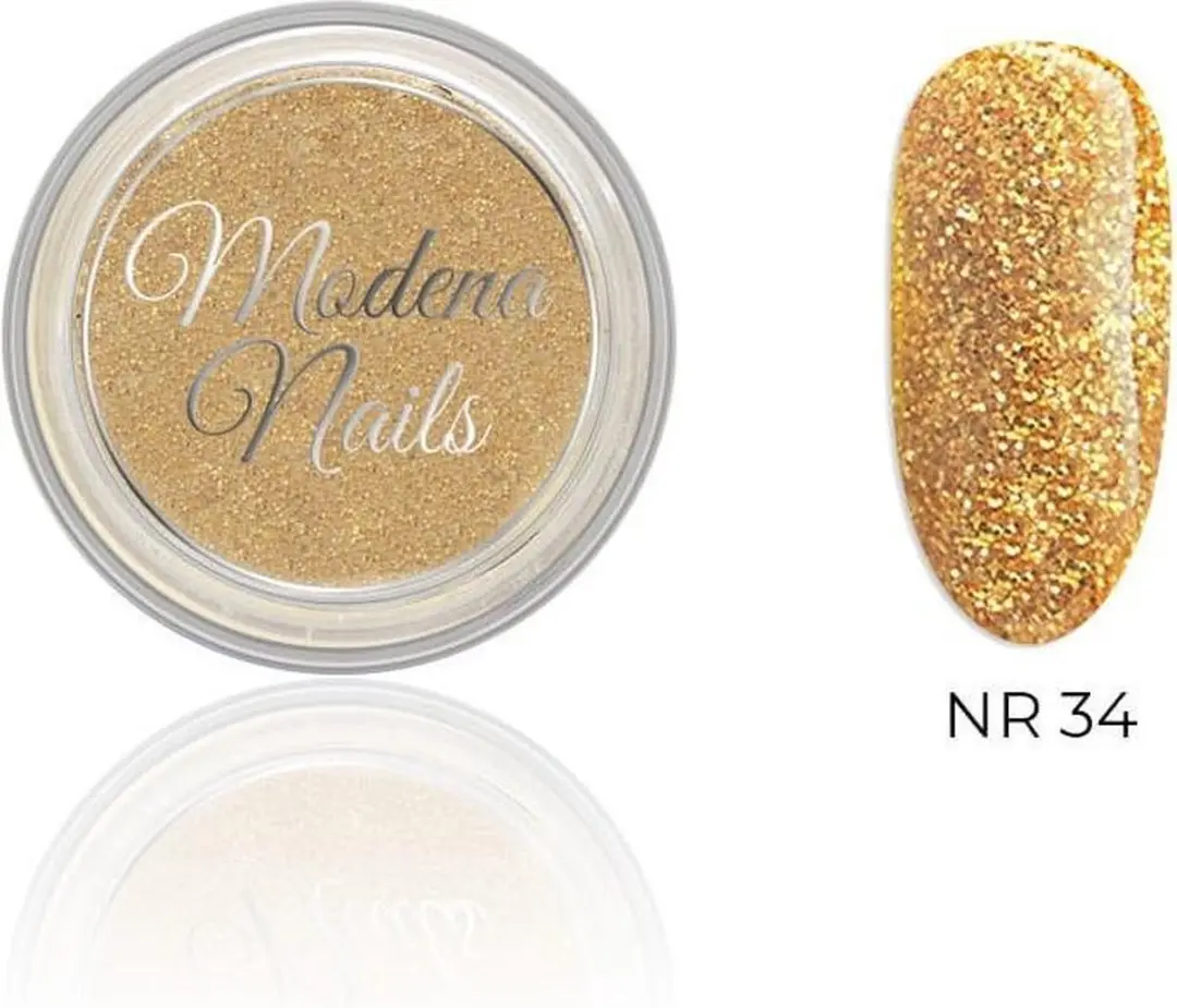 Modena Nails Acryl Goud Glitter 34
