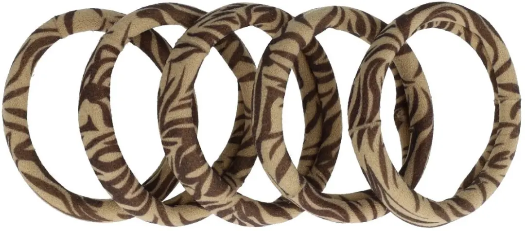 Haarsoires Haarelastieken Basic Endless Dierenprint - 5 Stuks
