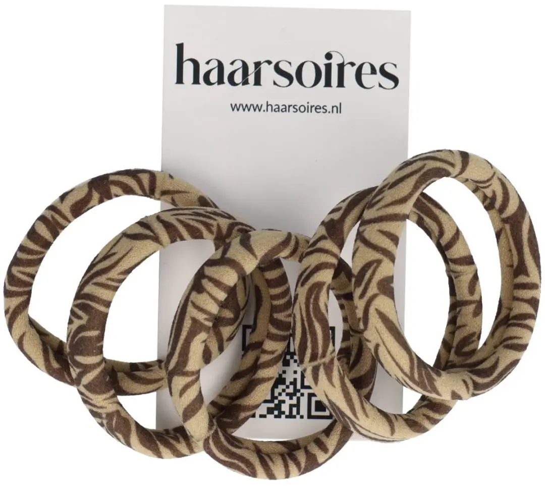 Haarsoires Haarelastieken Basic Endless Dierenprint - 5 Stuks