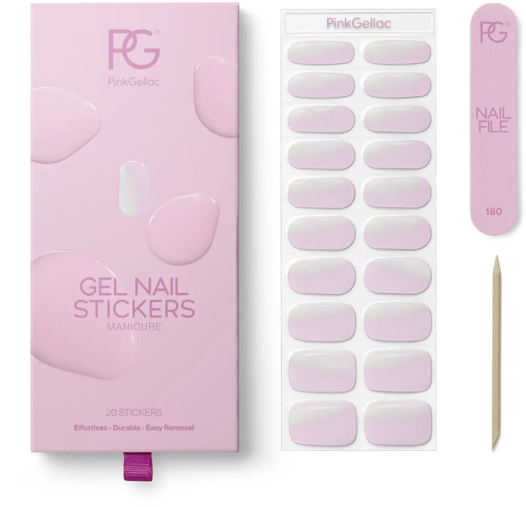 Pink Gellac UV Nagelstickers Electric Chrome 0013 - 20 Stuks