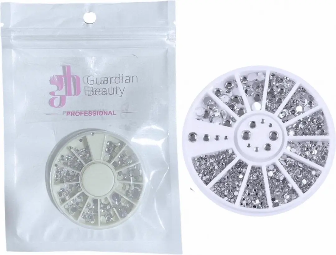 Guardian Beauty Rhinestone 3-in-1 Nagelkunstset - Mix Multicolor & Zilver