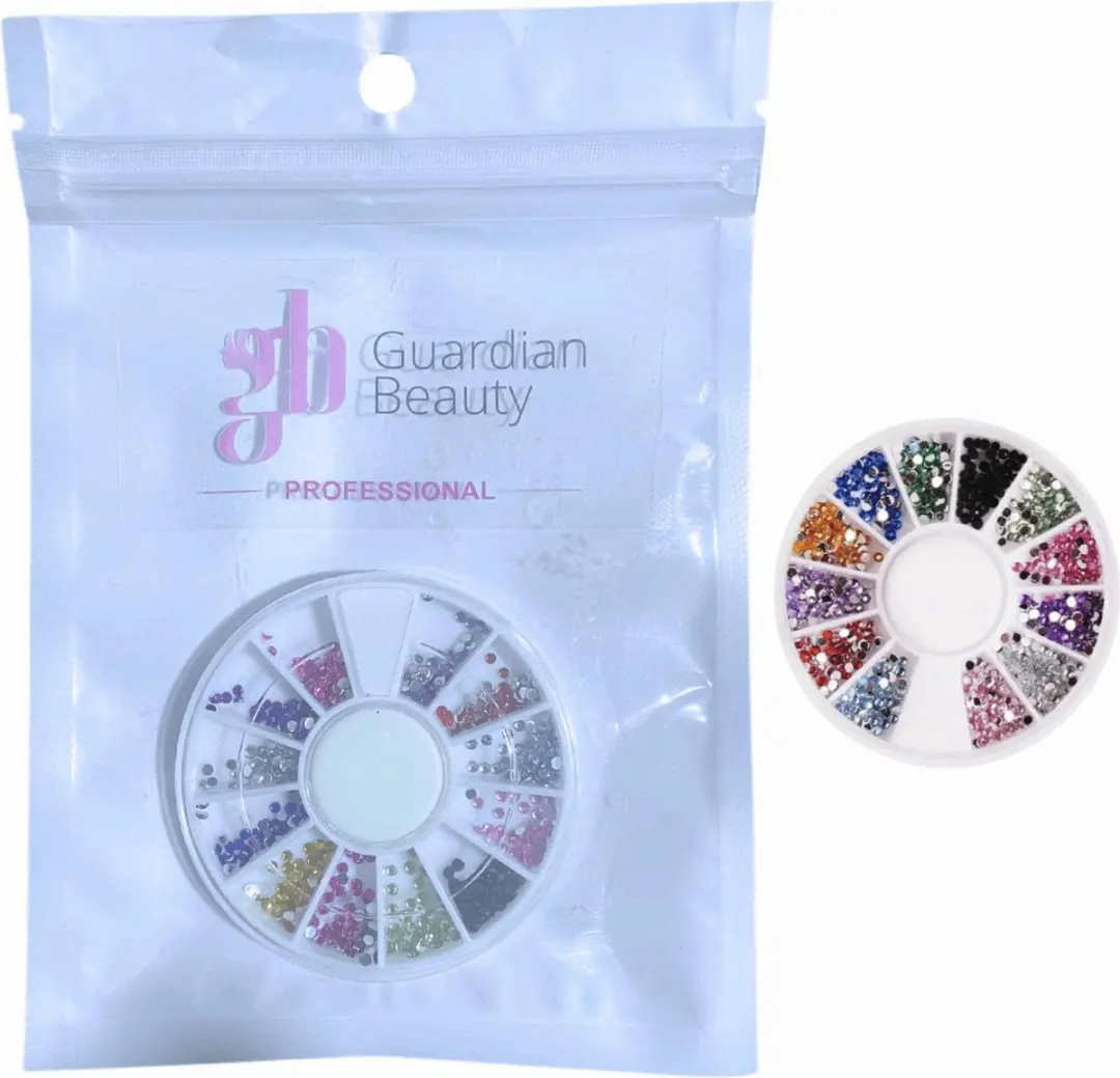 Guardian Beauty Rhinestone 3-in-1 Nagelkunstset - Mix Multicolor & Zilver