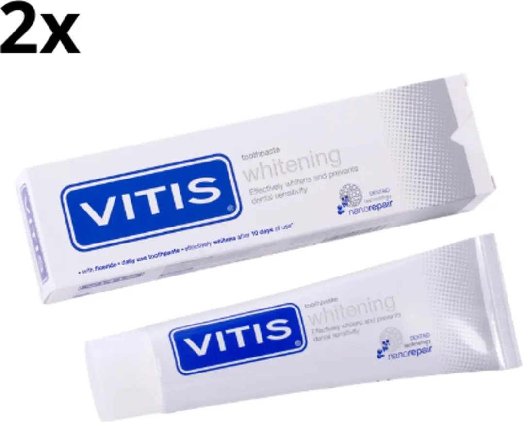 Vitis Whitening Tandpasta 2x75ml