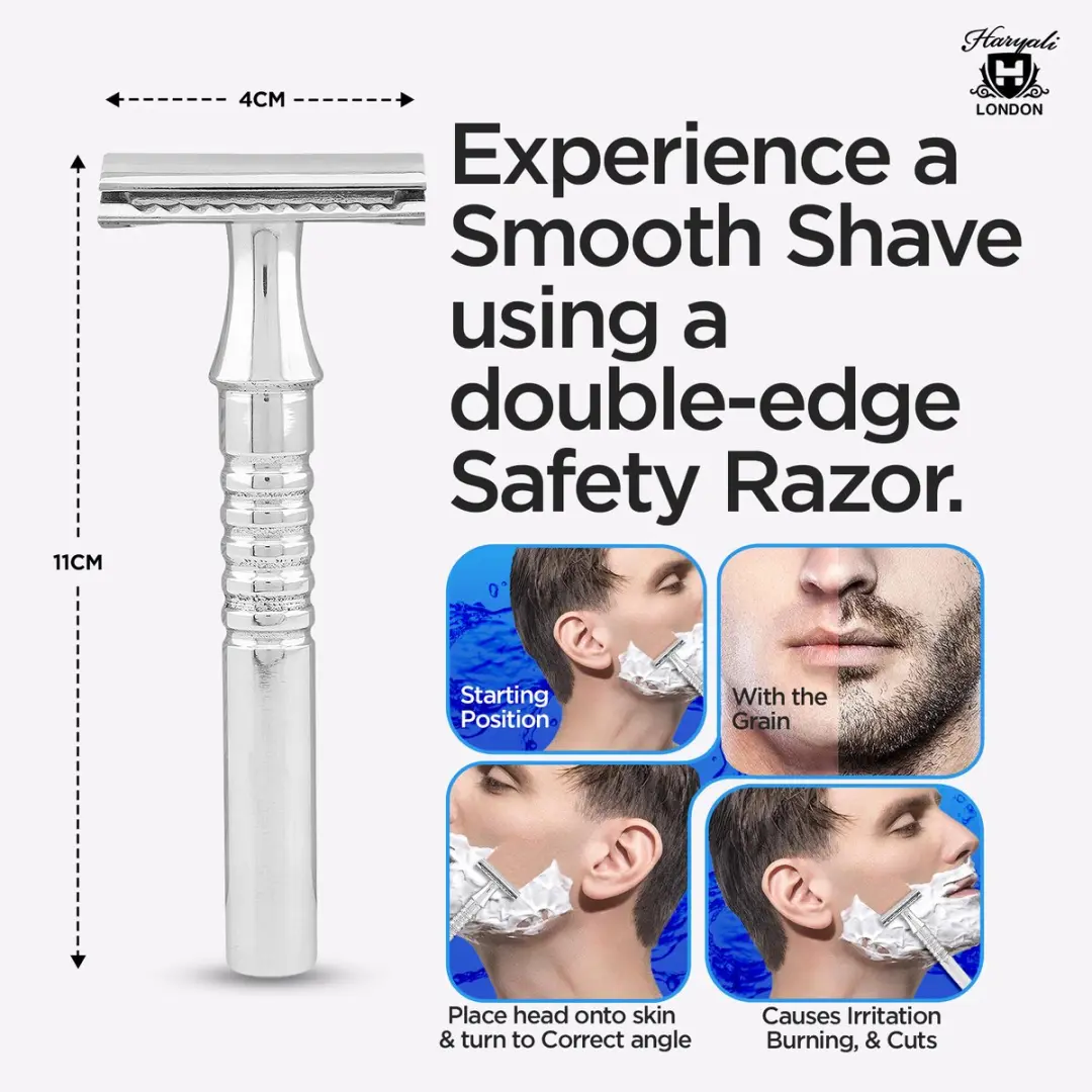 Haryali London Double Edge Safety Razor - Roestvrijstaal - 1 Stuk