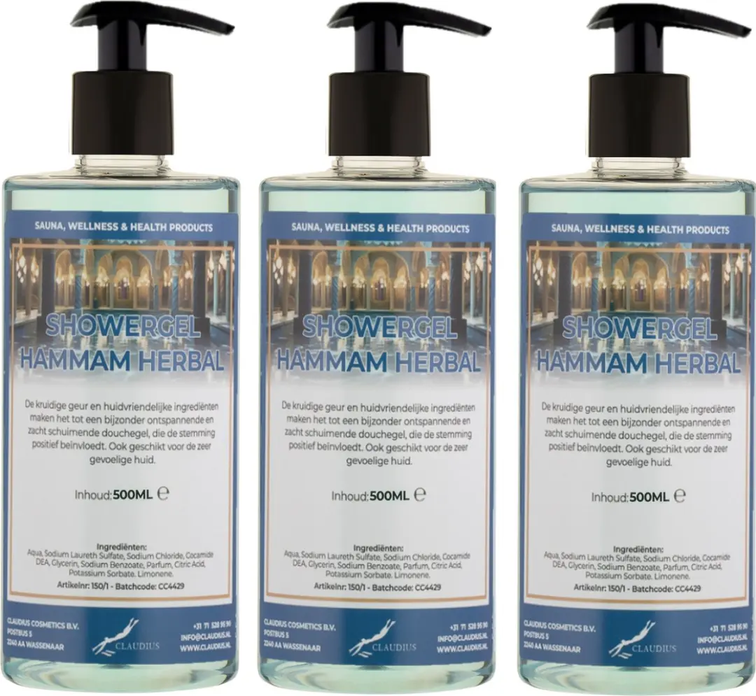 Splashbox Cosmetics Hammam Herbal Douchegel - 3x500ml