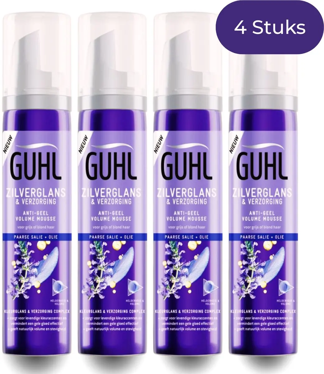 Guhl Zilverglans & Verzorging Anti-Geel Volume Mousse 300ml