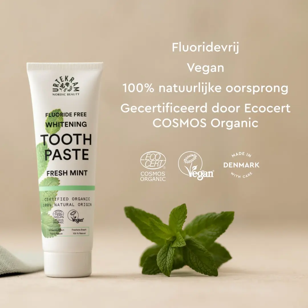 Urtekram Fresh Mint Whitening Tandpasta 75ml