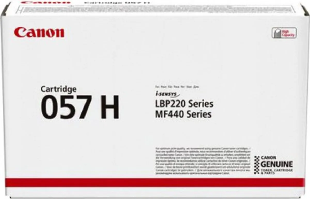Canon 057H Tonercartridge - 10.000 Pagina's - Zwart