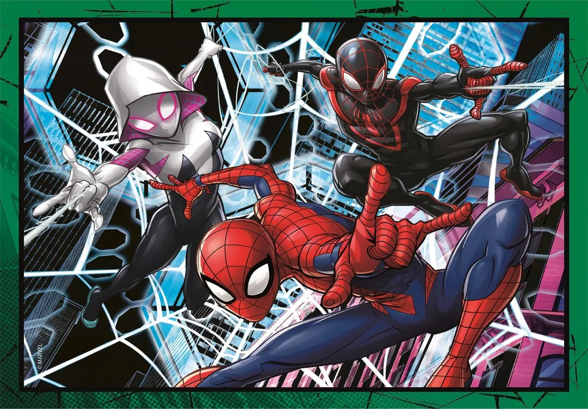 Clementoni Spiderman 4-in-1 Puzzel - 72 Stuks - 4 Puzzels