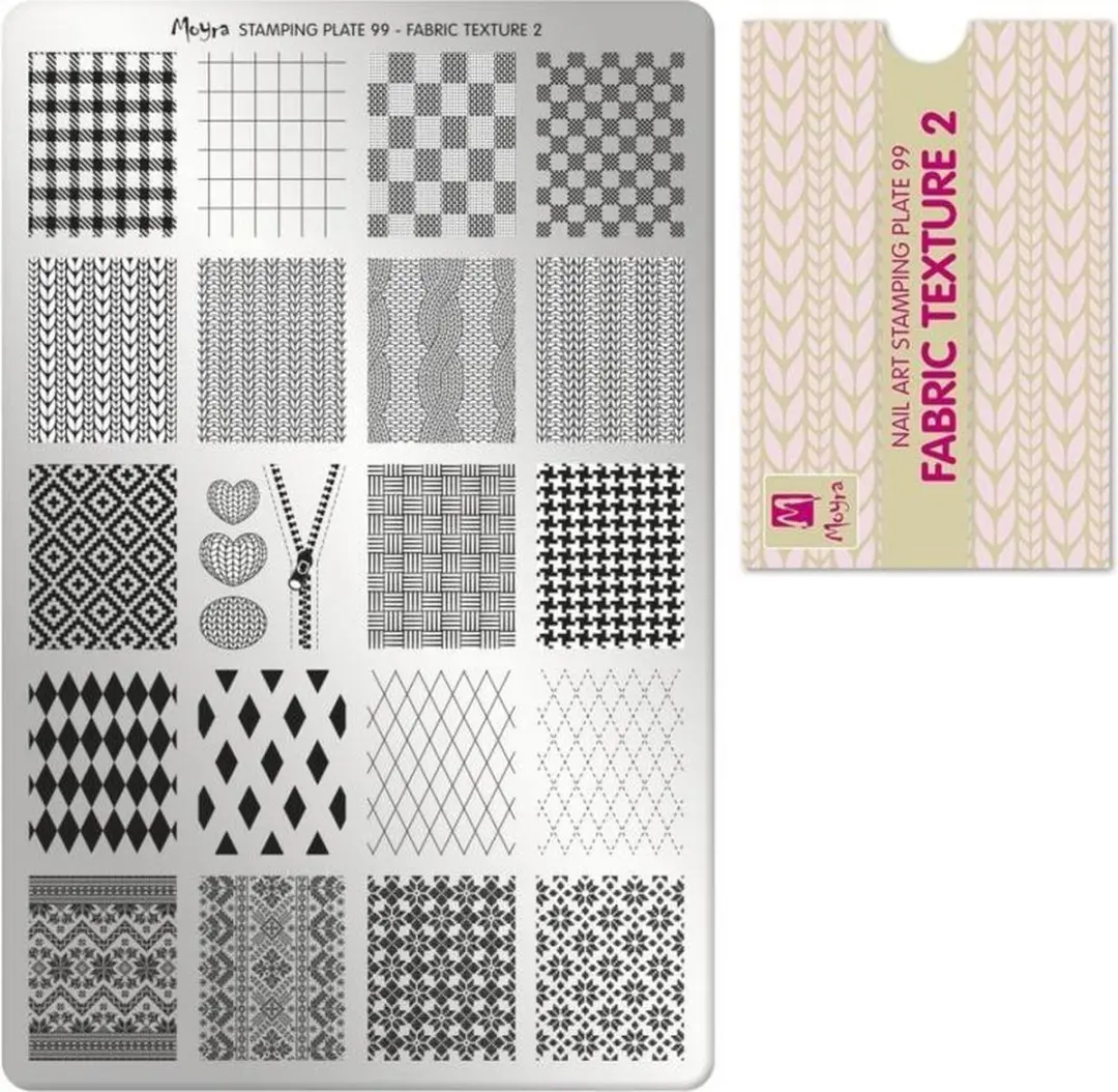 Moyra Stamping Plate 99 Fabric Texture