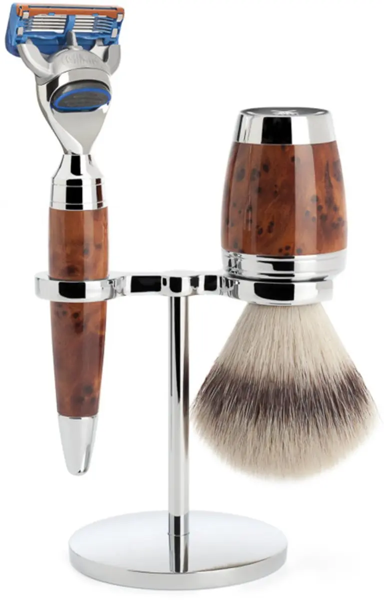Mühle Fusion & Sillvertip Thuja Wood Scheerset
