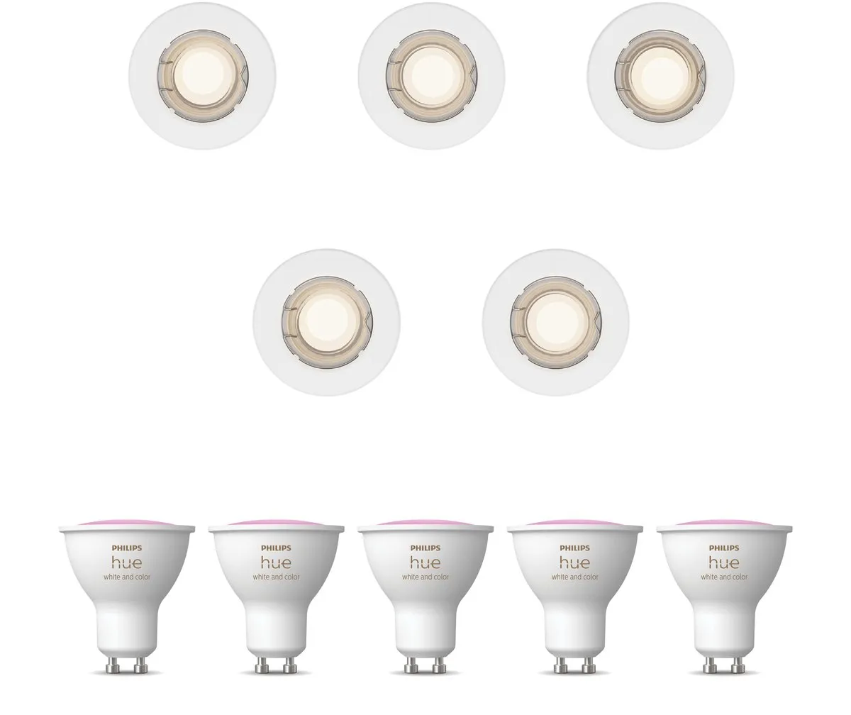 Philips Hue Peridot Set 5 Inbouwspots GU10