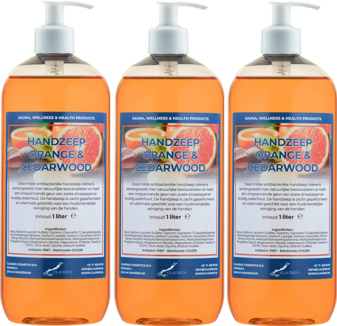 Splashbox Cosmetics Handzeep Sweet Orange & Cedarwood 1L