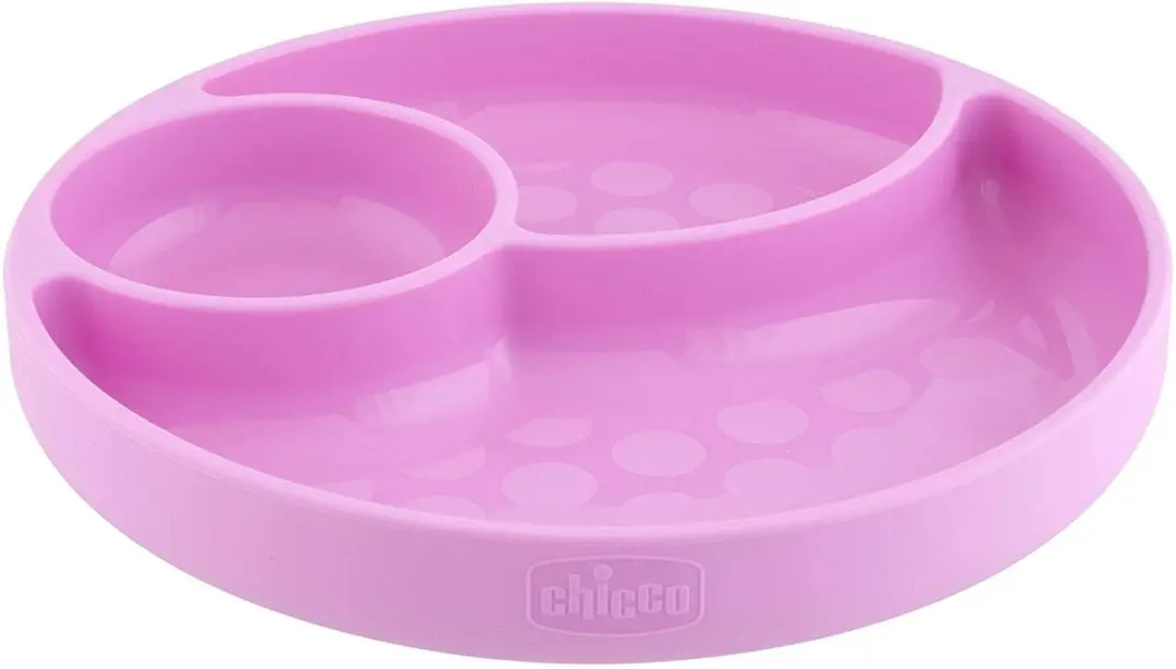 Chicco Siliconen Bordje met Zuignap Roze