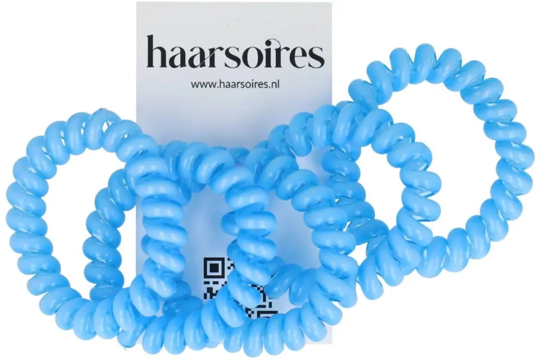 Haarsoires Invisibobble Basic Telefoondraad Blauw - 5 Stuks
