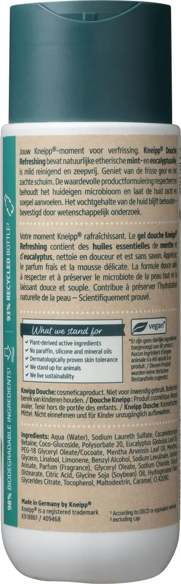 Kneipp Refreshing Douchegel Mint & Eucalyptus 1200ml - 6 Stuks