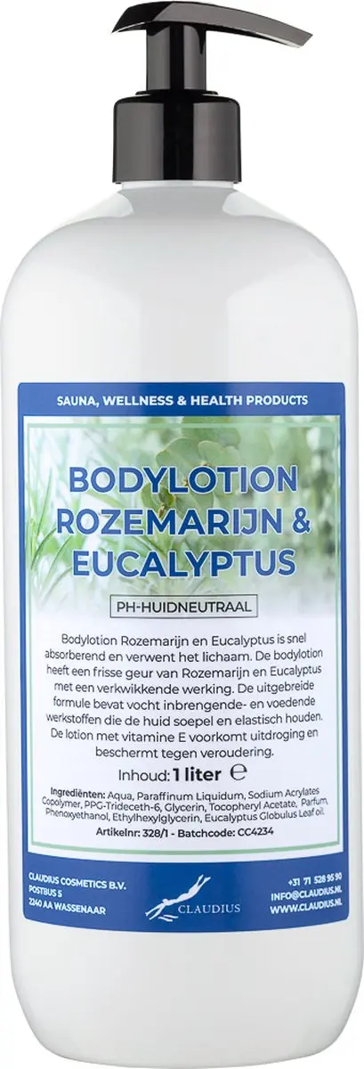 Splashbox Cosmetics Bodylotion Rozemarijn & Eucalyptus 1L