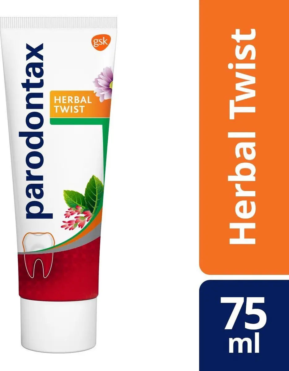 Parodontax Herbal Twist Tandpasta 75ml - 6 Stuks