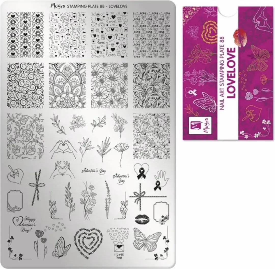 Moyra Nail Art Stamping Plate 88 LoveLove