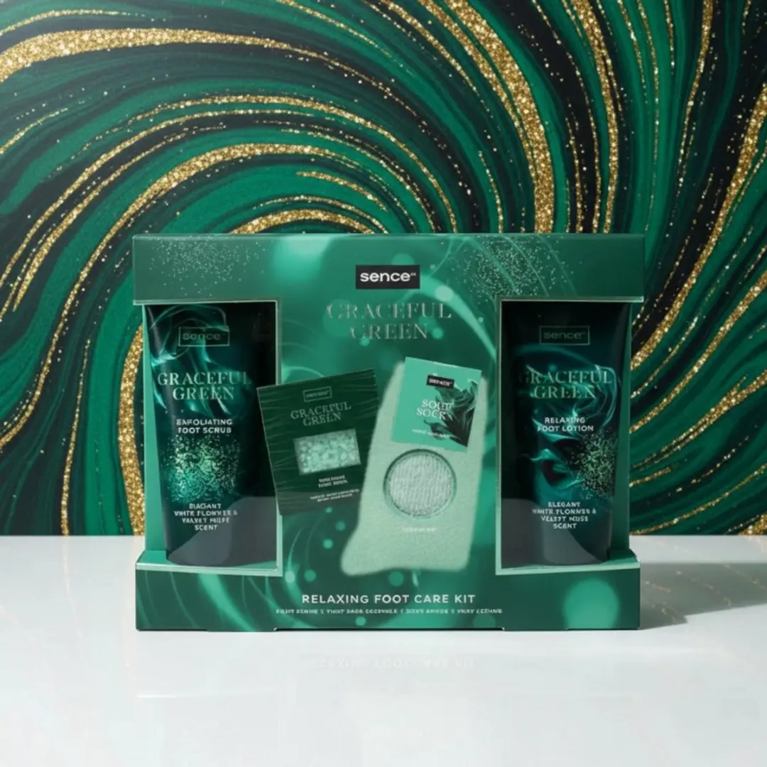 Sence Collection Night Luxe Graceful Green Voet Geschenkset - 4 Stuks