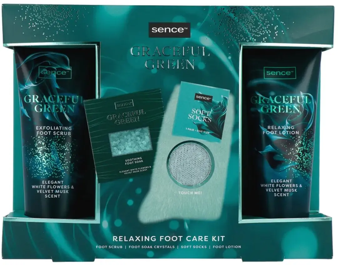 Sence Collection Night Luxe Graceful Green Voet Geschenkset - 4 Stuks