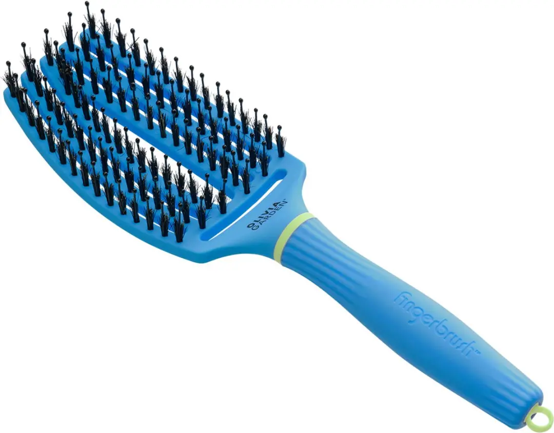 Olivia Garden FingerBrush Boar & Nylon - Blauw