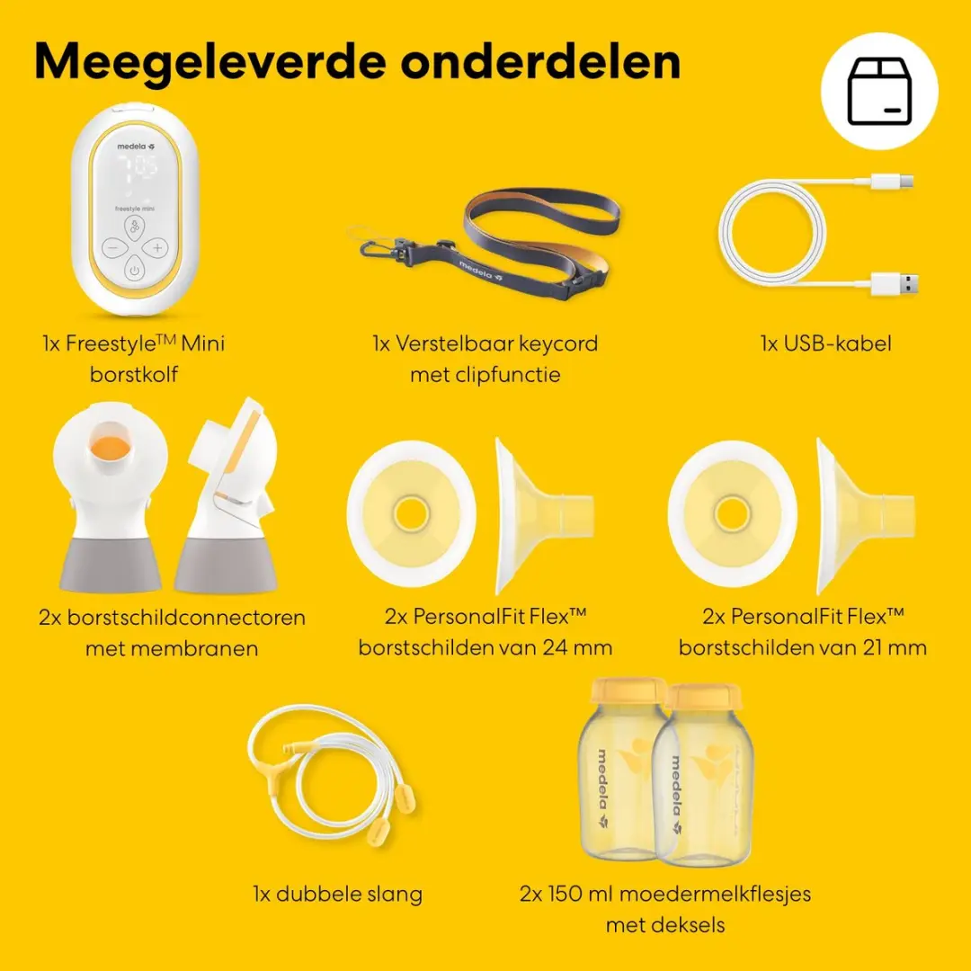 Medela Freestyle Mini Dubbele Elektrische Borstkolf - Transparant